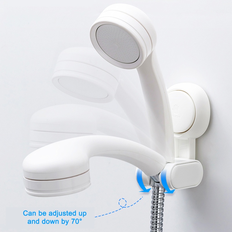 Giá Đỡ Vòi Hoa Sen Gắn Tường Không Cần Đóng Đinh Có Giác Hút Có Thể Điều Chỉnh
