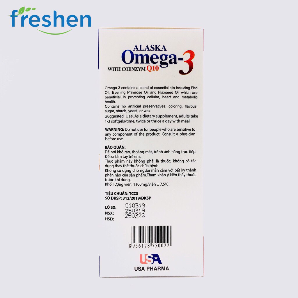 Dầu cá ALASKA OMEGA 3 tăng cường thị lực