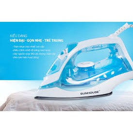 Bàn là hơi nước  Sunhouse SHD2065 2 chức năng phun hơi và phun nước công suất 1600W bảo hành 12 tháng