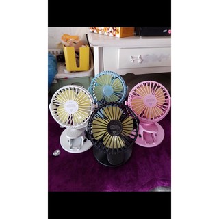 Quạt tích điện mini kẹp bàn