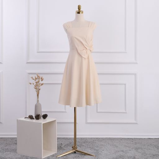 Đầm dây nữ sát nách , dáng xòe, nơ eo trẻ trung , thiết kế cao cấp TK Fashion - DKB08