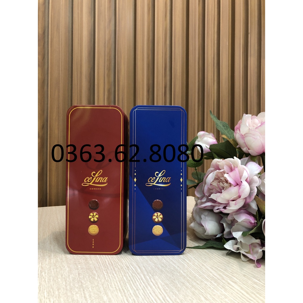 Bánh quy hộp thiếc Celina Cookies 120g