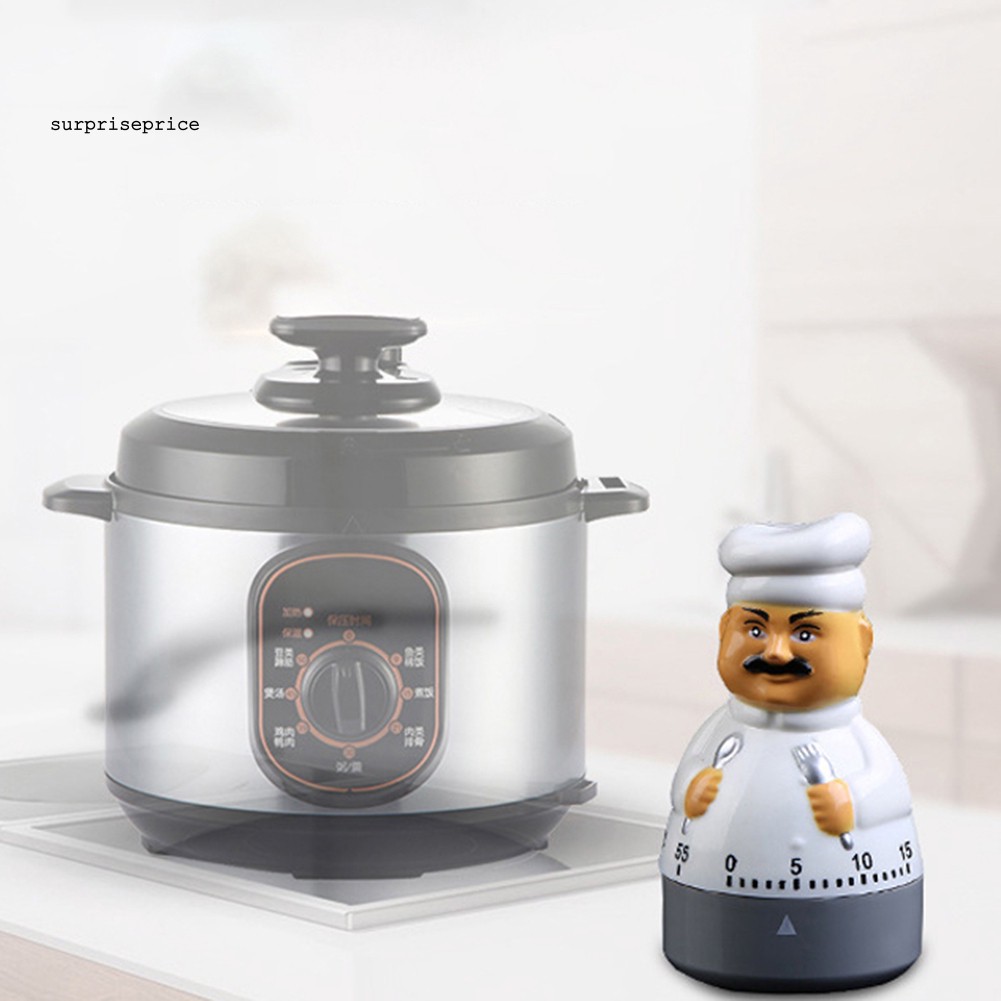 Đồng hồ hẹn giờ báo thức nấu ăn hình đầu bếp ngộ nghĩnh