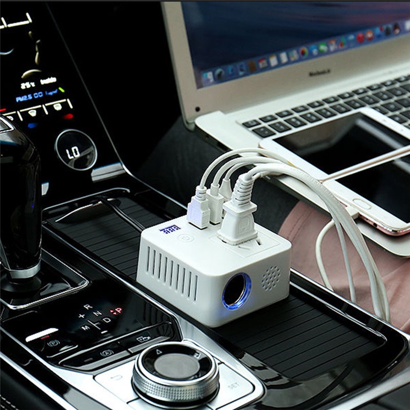 Bộ Chuyển Đổi Nguồn Điện 150w 12v Sang 220v Qc 3.0 Cho Xe Hơi