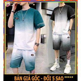 [SIÊU SẬP SÀN] Bộ Nam Loang Cotton Mịn Dày Đẹp/Bộ Quần Áo Thun Nam Loang Màu Kiểu Omber Độc Đáo Áo Tay Ngắn Cổ