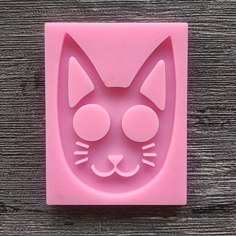 Khuôn Silicone Làm Móc Khóa Hình Mèo Diy