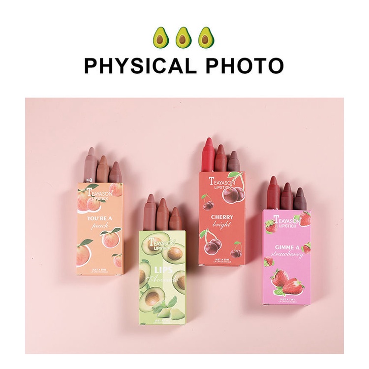 Set 3 Son Lì Teayason Chống Nước Bền Màu Dài Lâu