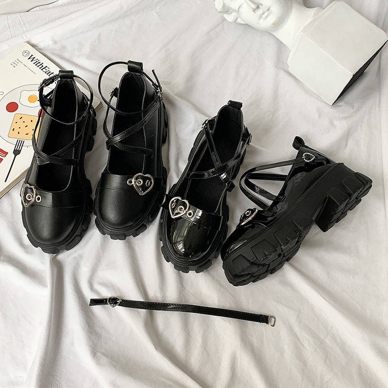 Giày Da Đế Dày Phong Cách Lolita Nhật Bản 2022