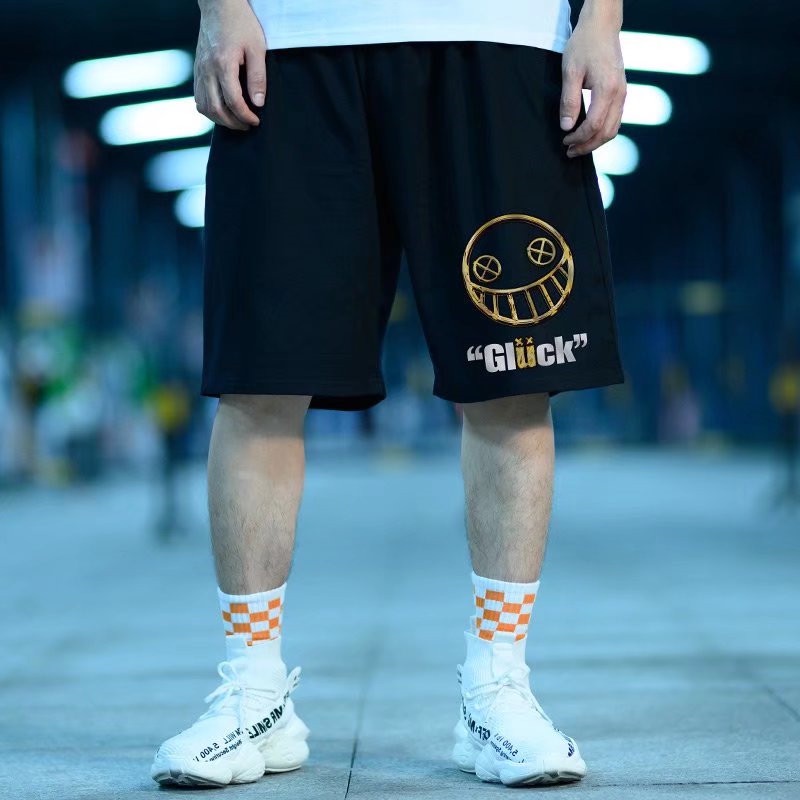 Quần Short Nam In Chữ Phong Cách Hip Hop Size M-8XL