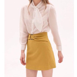 Chân váy chữ A zip sau, đan nơ công sở LXK67588