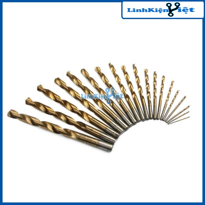 Bộ Mũi Khoan 19 Mũi Vàng Từ 1mm-10mm
