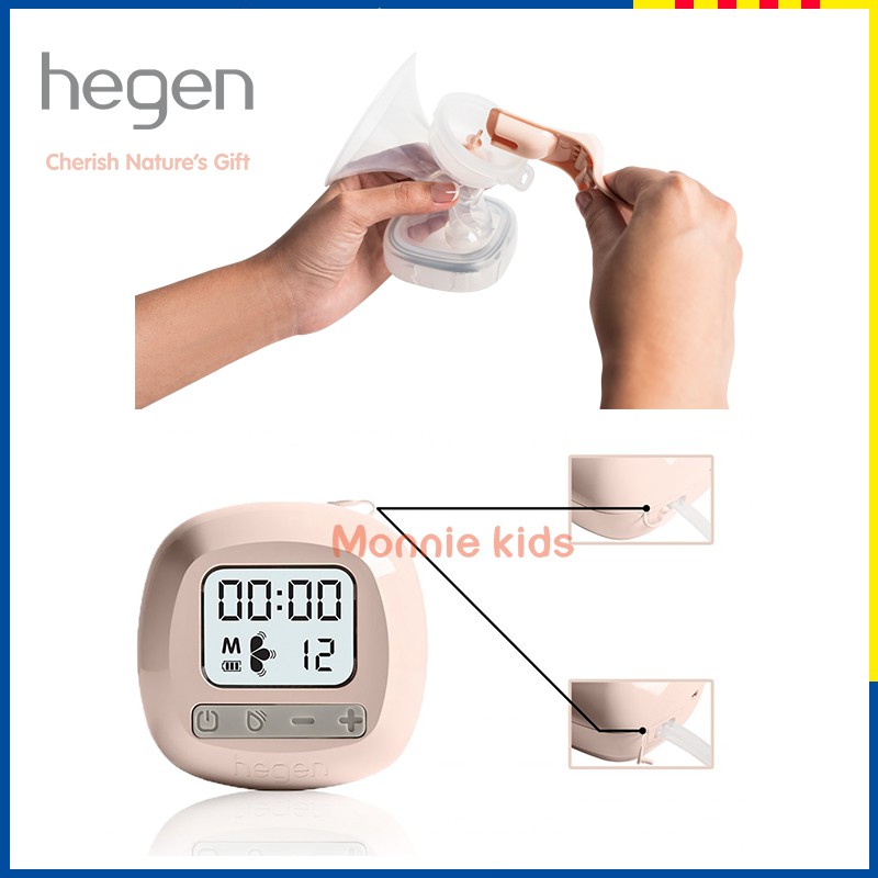 Máy hút sữa điện đôi HEGEN PCTO, máy vắt sữa điện đôi cao cấp cho mẹ - Monnie Kids