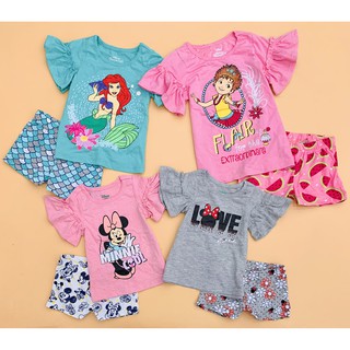 Set áo thun quần short thun bé gái