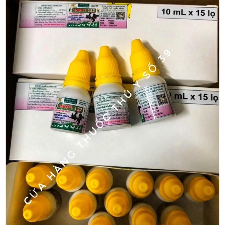 ANKOTI 122  ăn không tiêu, chư/ớng diều, chống loại khuẩn cho gà và chim