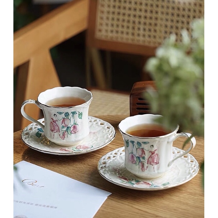 Set trà chiều vintage phong cách Châu âu cổ điển