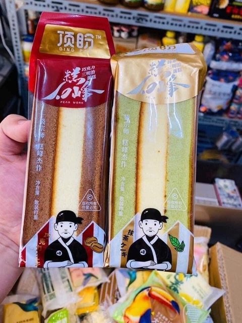 Bánh Bông Lan Đài Loan Tam Giác Vị Socola/Matcha/Dâu Tây/ Mix 3 Vị