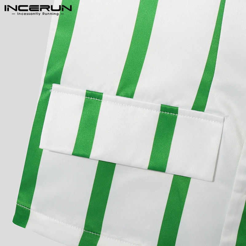 Bộ INCERUN áo khoác không tay + quần dài thời trang nam