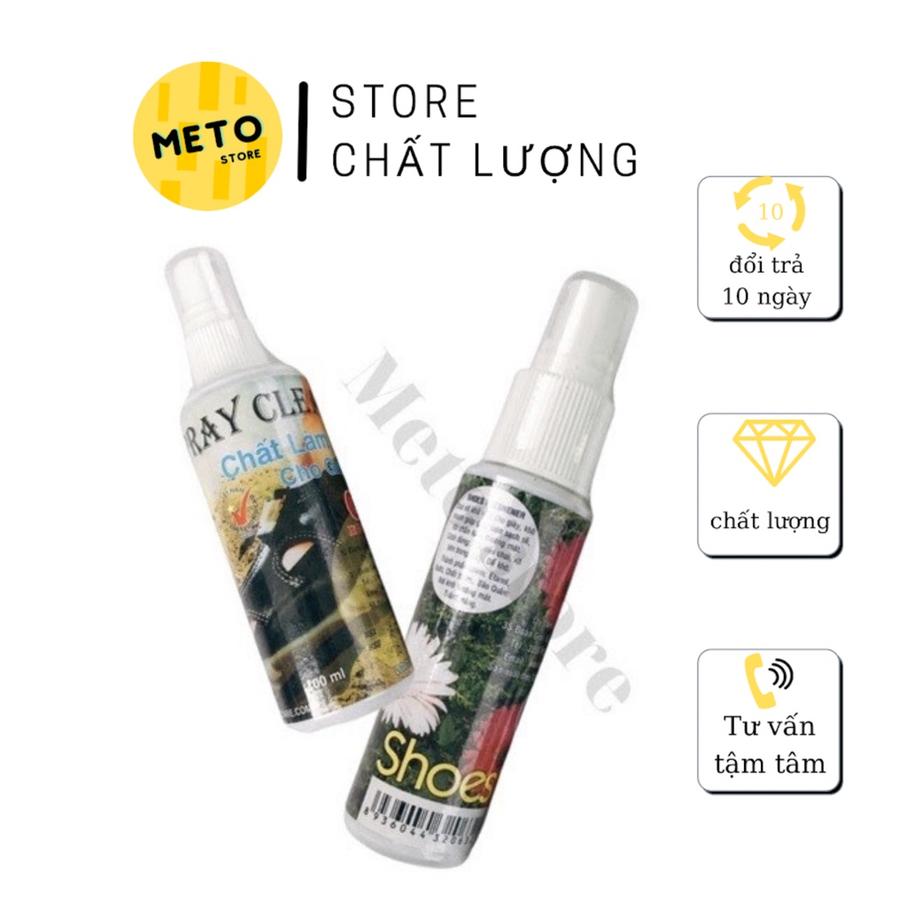 Dung dịch làm sạch giầy dép túi ví da SPRAY CLEANER cao cấp