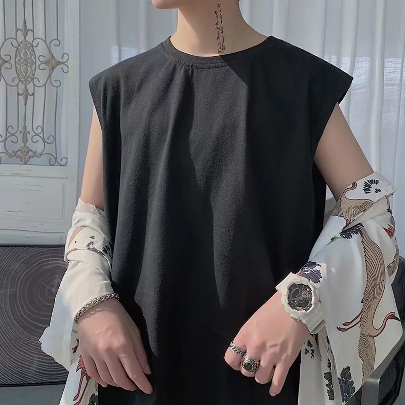 Áo Thun Sát Nách Màu Trơn Phong Cách Hàn Quốc Size M-4XL Cho Nam