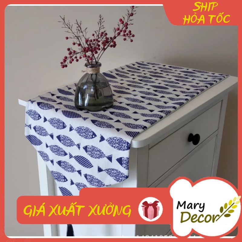 Khăn runner Mary Decor họa tiết cá KR-A01