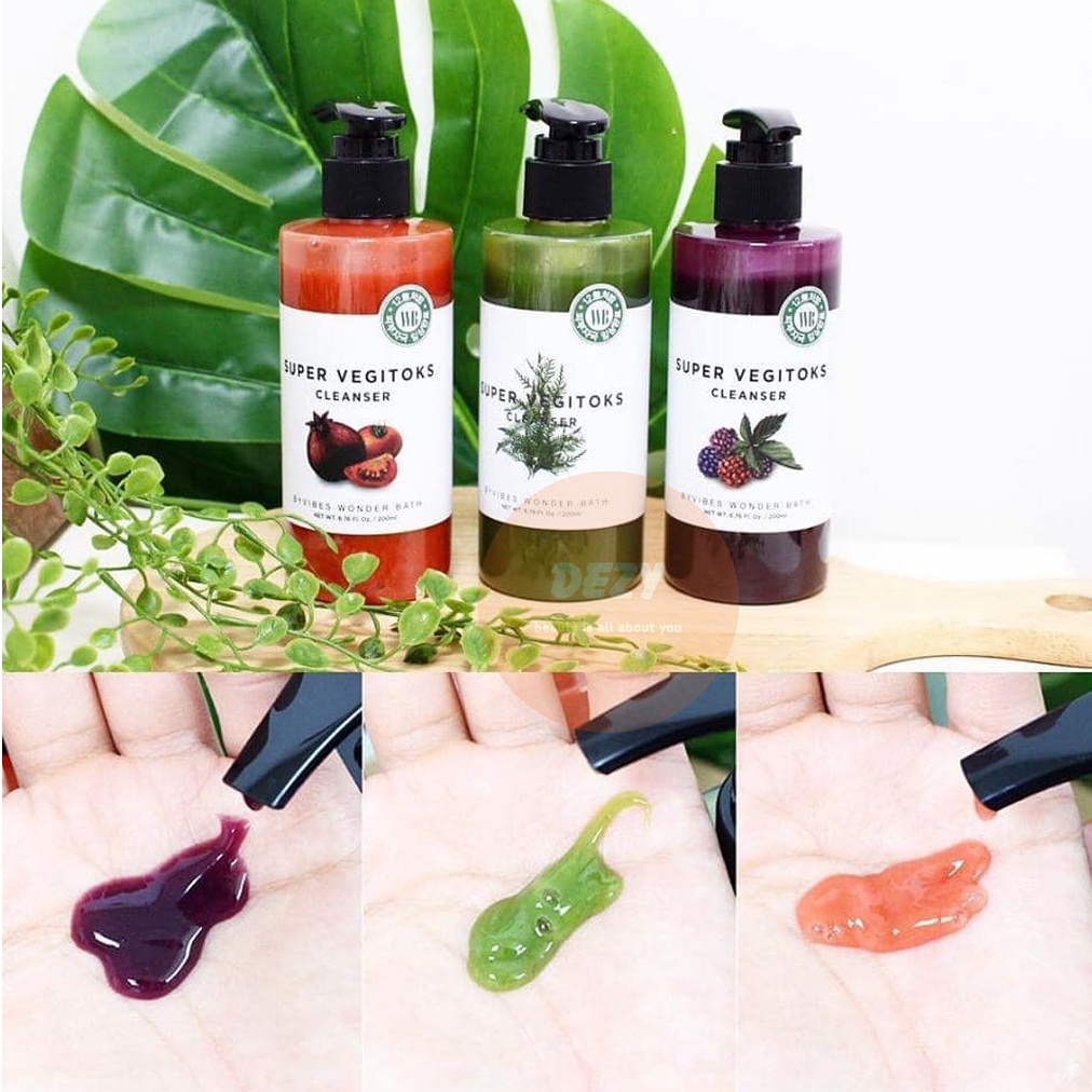 Sữa Rửa Mặt Rau Củ Thải Độc Super Vegitoks Cleanser Srm Dưỡng Ẩm Vitamin C Trắng Da Ngừa Lão Hóa Skincare Hàn Quốc Dezy