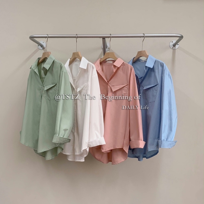 Sơ mi túi lệch hot trend