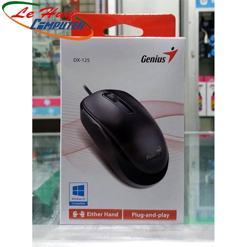 Chuột có dây Genius DX-125 Đen - Hàng chính hãng