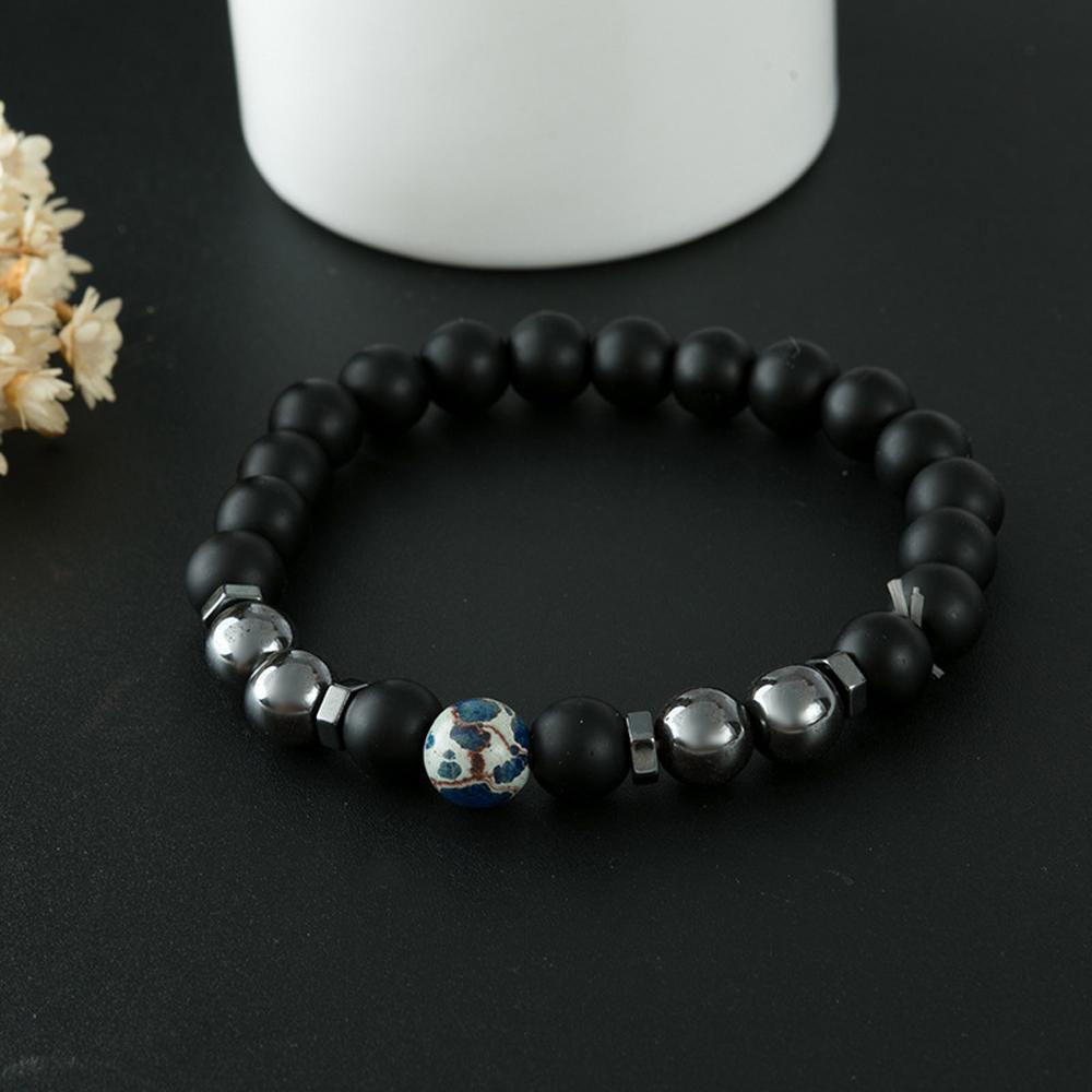 Lắc Chân Bằng Đá Obsidian Màu Đen Thời Trang Cho Nam Và Nữ|Vòng Đeo Tay Thời Trang Cá Tính