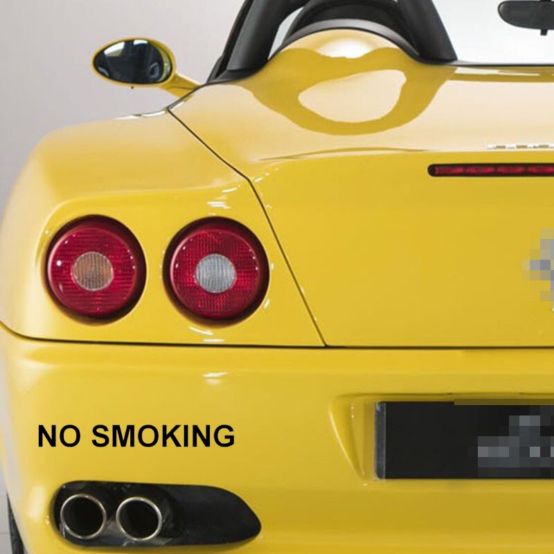 Đề can vinyl No Smoking vui nhộn dán trang trí xe hơi kích cỡ 20x2.3cm