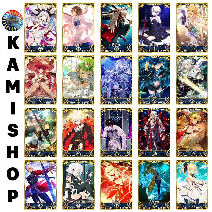 Card Servant FGO Fate/Grand Order thẻ bài FGO mẫu real được bo góc  -  Mẫu Real Vol 2
