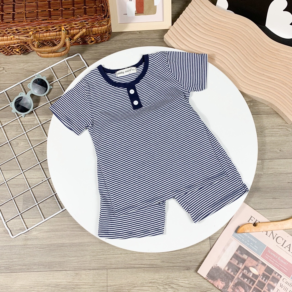 Quần áo cộc tay nam nữ minky mom , bộ quần áo trẻ em chất cotton hàn cho bé trai bé gái-046XT