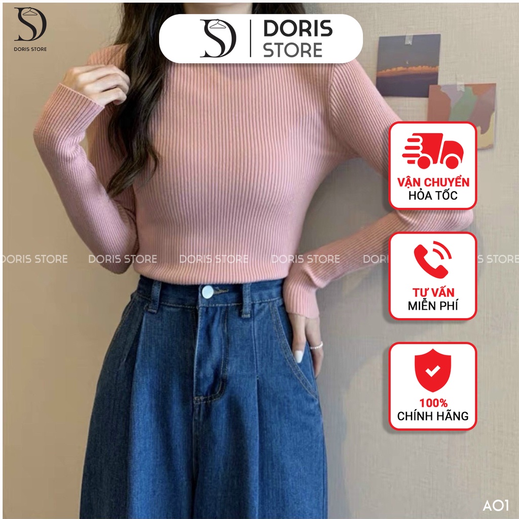 ÁO LEN CỔ 3P (DORIS STORE) A01