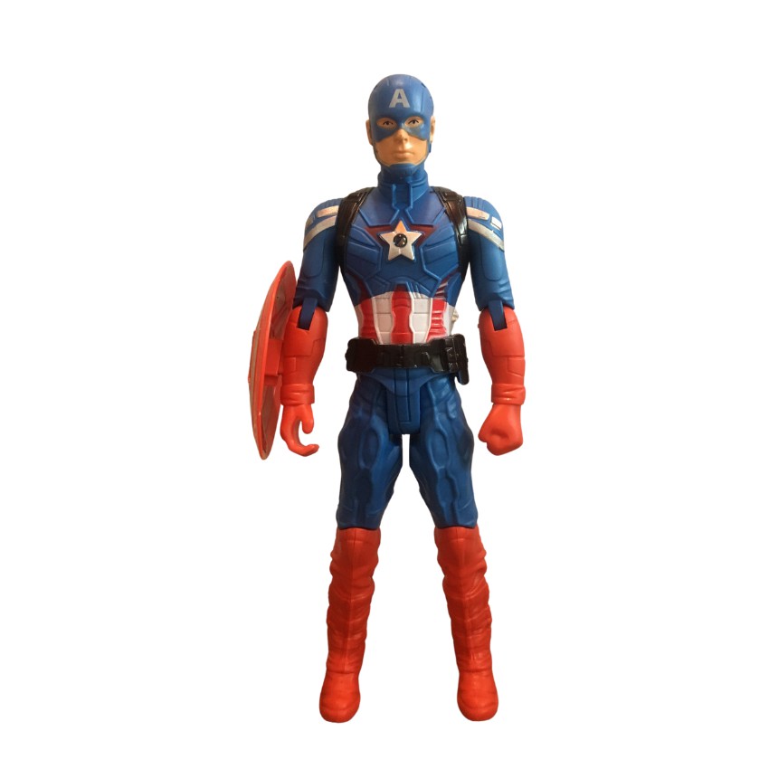 Đồ Chơi Mô Hình CAPTAIN AMERICA Cao 27cm Có Đèn Led Sáng Cử Động Khớp Nhựa Cao Cấp