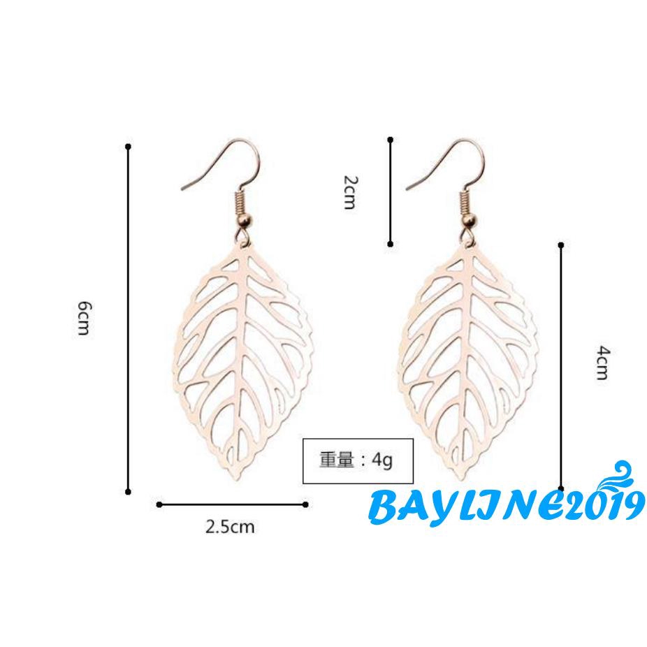 Bông tai dài hình chiếc lá phong cách bohemian thanh lịch cho nữ