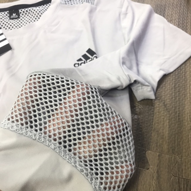 Áo croptop phối lưới Adidas