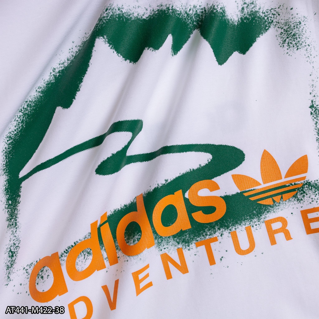 Áo thun Adidas Adventure in chữ trước, hoạ tiết sau Cotton AT441 - áo thun nam VNXK
