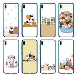 Cute cat life cover huawei y7 pro 2019 / y7 2019 / y7 prime 2019 soft tpu case