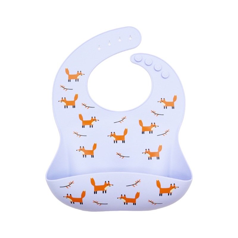 Yếm Ăn Silicone Cấp Thực Phẩm Không BPA Chống Thấm Nước Có Thể Điều Chỉnh Cho Bé Sơ Sinh