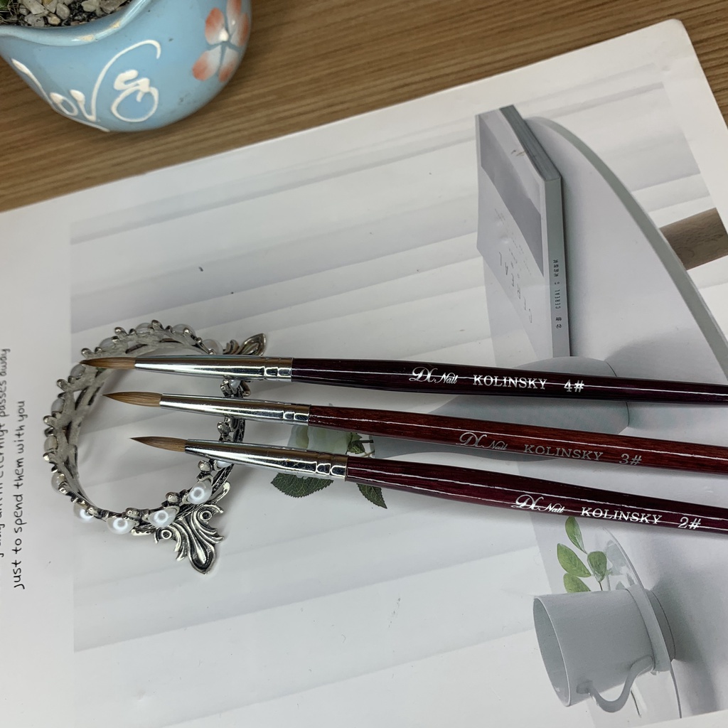 Cọ Làm Hoa Dingxi Kolinsky Germany 100% Lông Chồn Tự Nhiên Size #2 #3 #4