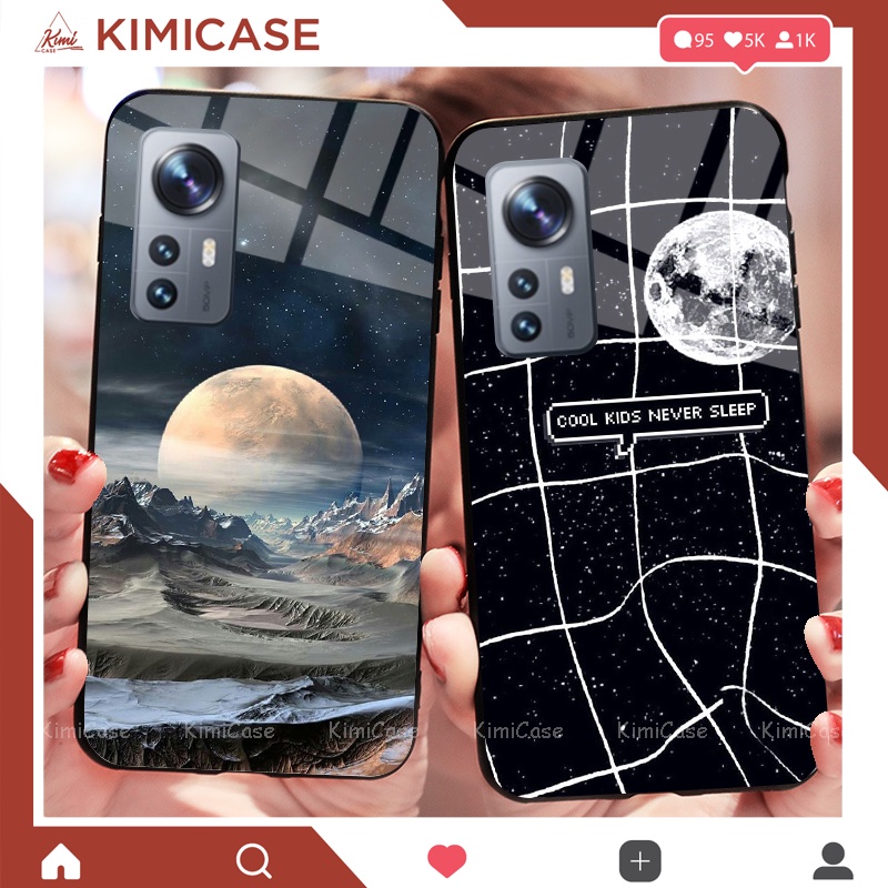 Ốp Xiaomi Mi 12T, Mi 12T pro, Mi 12, Mi 12 Pro, Mi 12 Lite lưng kính cường lực bộ galaxy