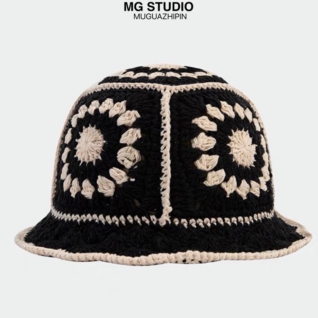 Nón tai bèo Mg Studio kiểu retro thêu hoa một tùy chọn