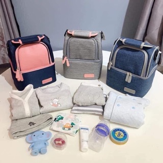 Balo bỉm sữa Vcool cho mẹ tặng kèm 2 thanh đá khô