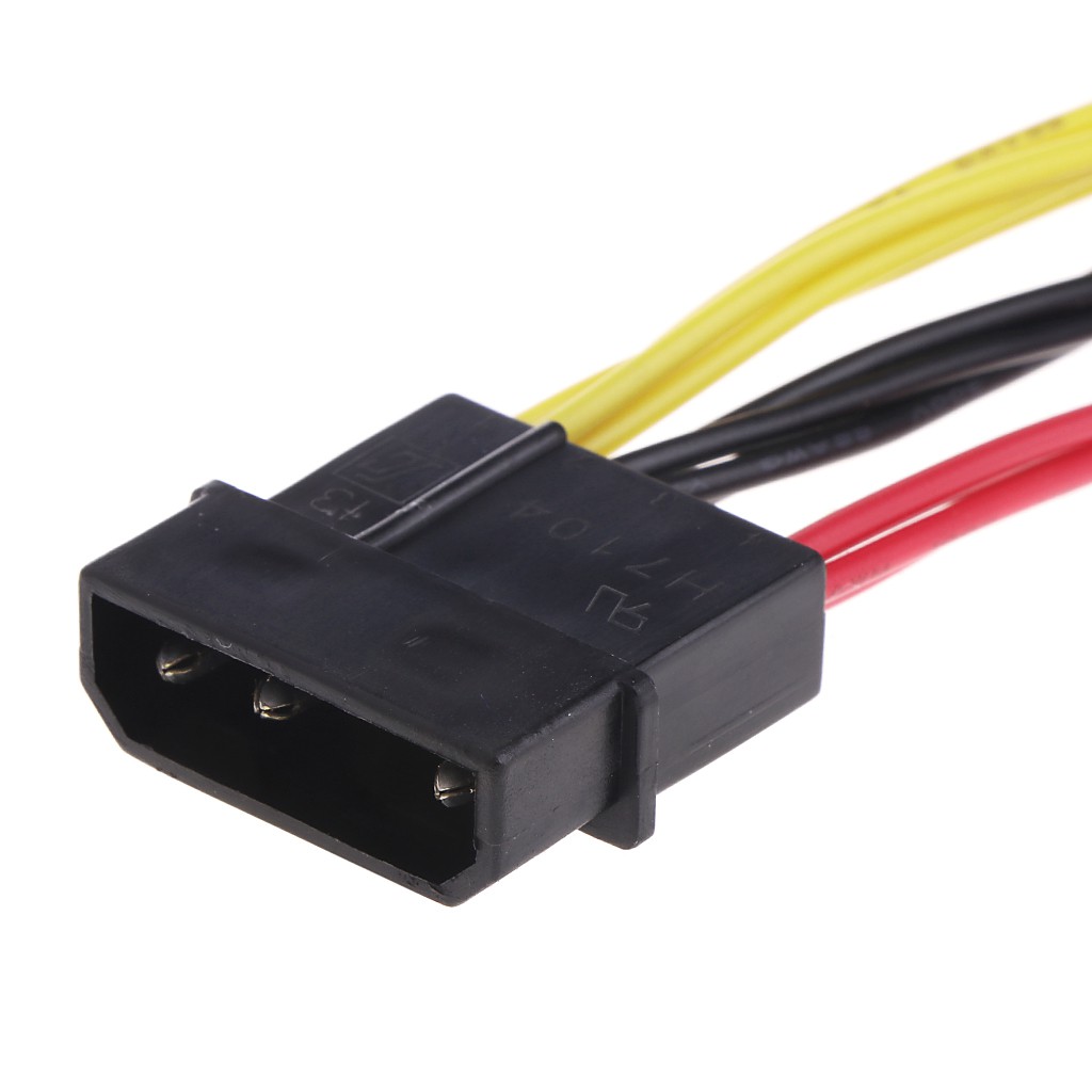 Dây cáp nguồn chuyển đổi 4-Pin IDE Molex sang 6 cổng gắn quạt tản nhiệt 2-Pin cho PC tiện dụng