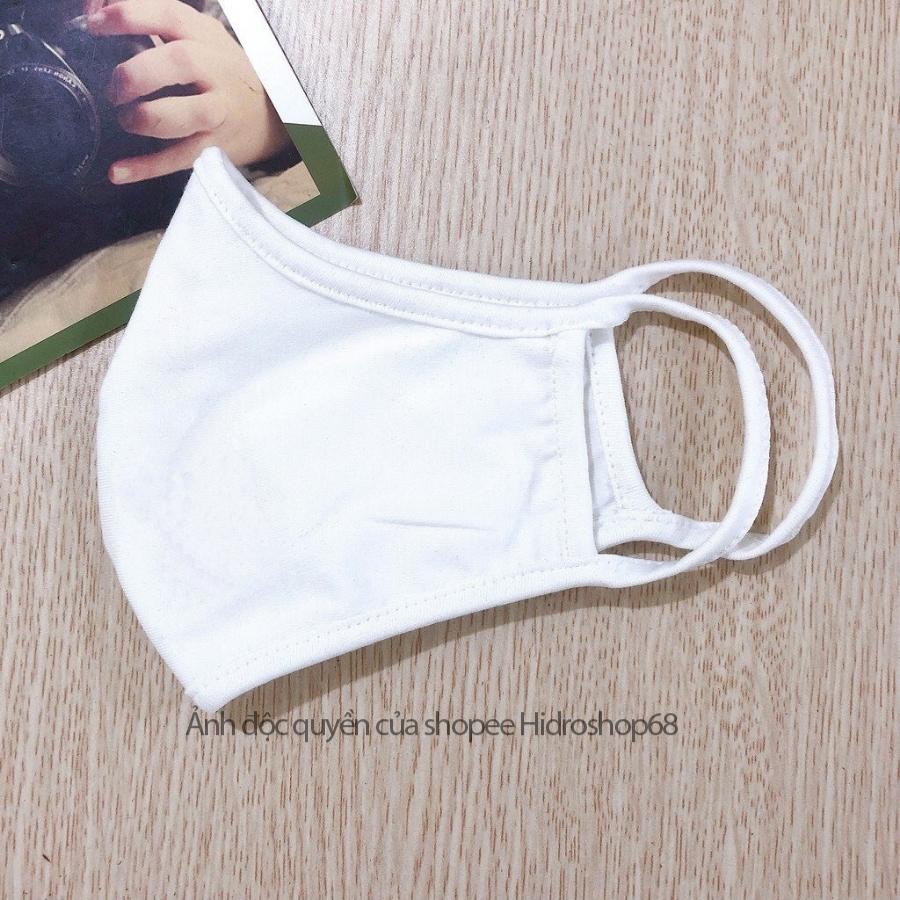Khẩu trang vải cotton hai lớp in hình