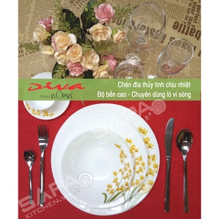 Bộ 6 chén cơm thủy tinh Diva Ivory Y.G (La Opala)