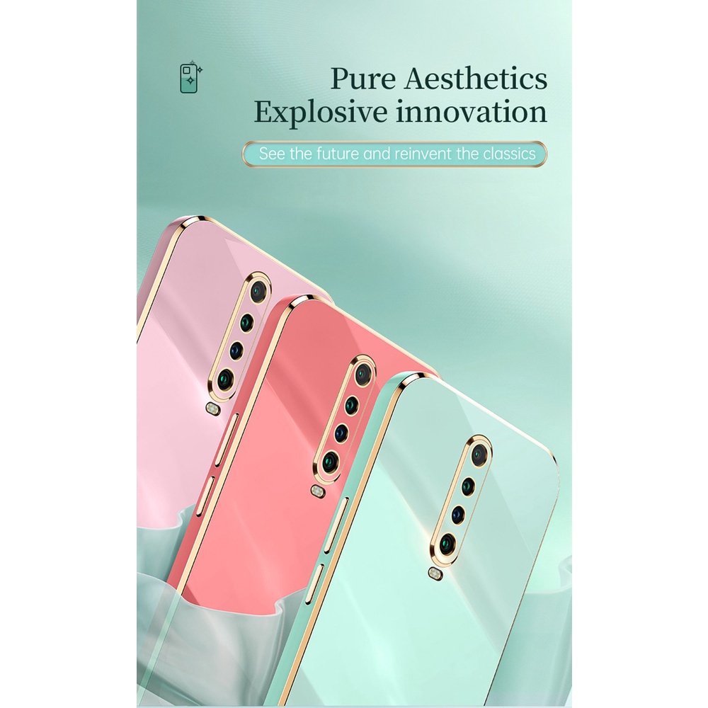 Ốp Điện Thoại Tpu Silicone Mạ Vàng 6d Bảo Vệ Camera Cho Xiaomi Redmi K30 / K30I 5g Poco X2 / Redmi K30 4g