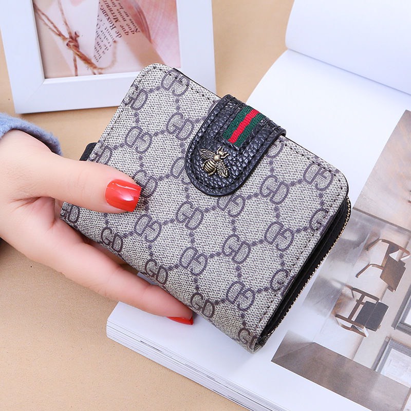 Ví Ngắn Nữ Cầm Tay Cao Cấp V385 Đính Con Ong Nhiều Ngăn Siêu Hot Cực Đẹp - Hazo