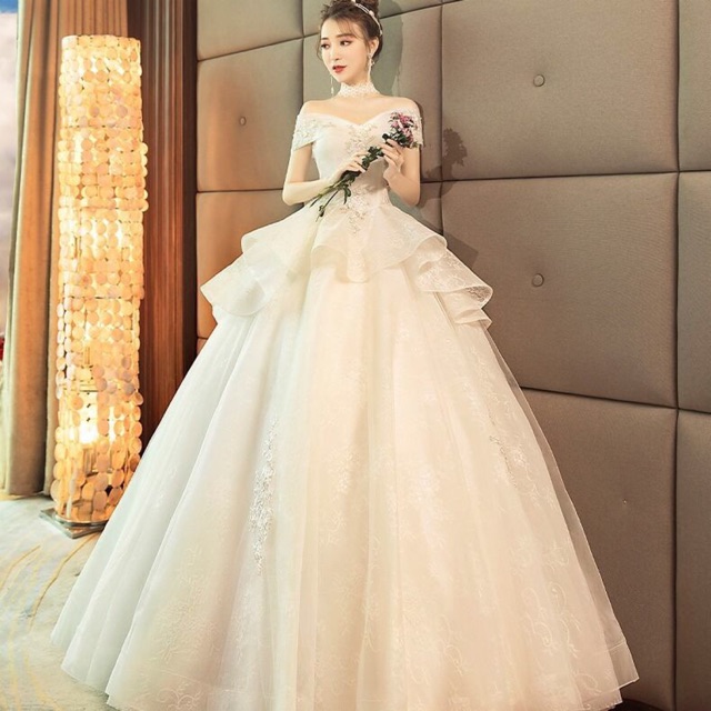 HP02 [Order váy cưới ] Váy cưới cho cô dâu ren hoa