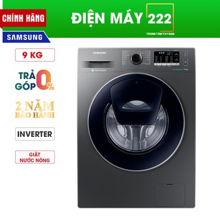 Máy giặt samsung cửa ngang 9 kg màu bạc ww90k54e0ux/sv chính hãng