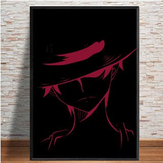 Tranh Canvas Phác Họa Hình Luffy Cực Chất, Có Khung Composite